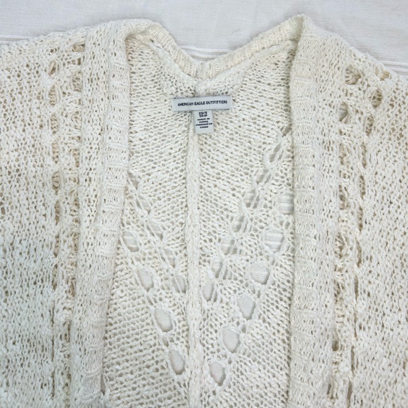 American Eagle Boho Oversized Sleeveless Crochet Cardigan - Picture 8 of 14
